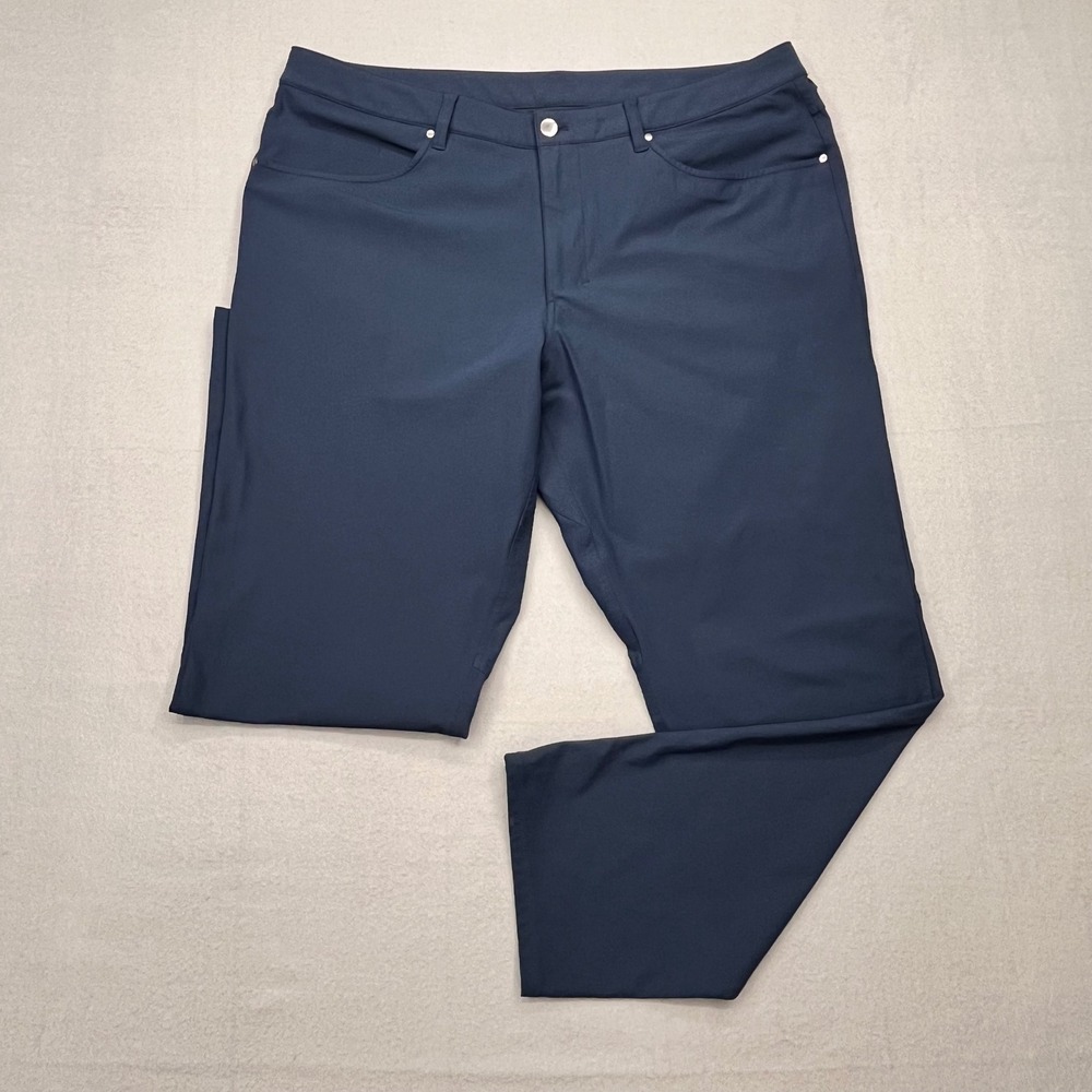 Lululemon Commission Pant Classic Fit 38 Navy Blue ABC Technology LM5967S